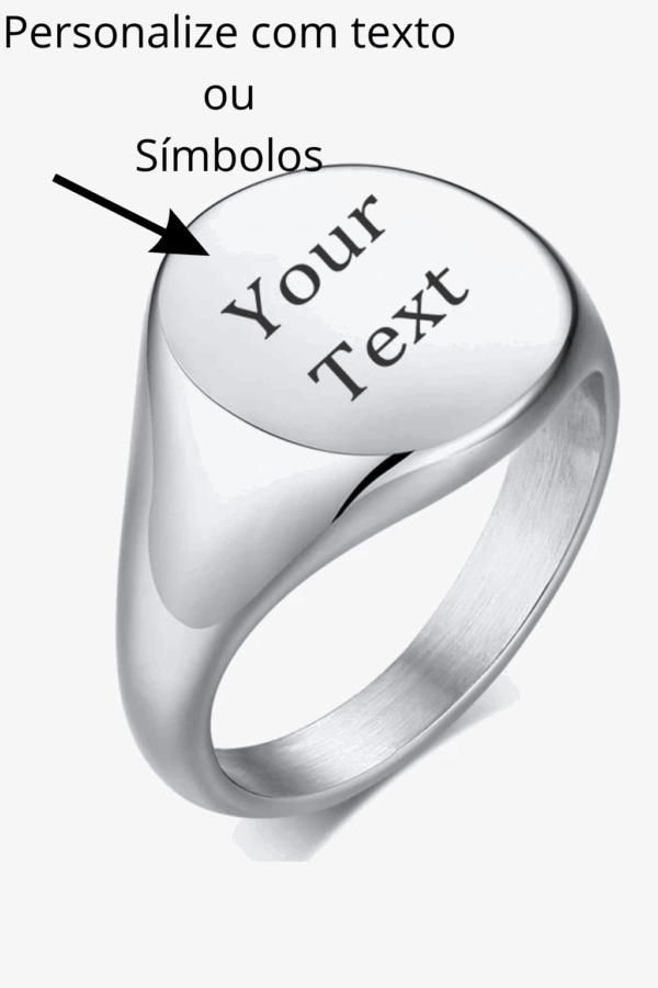 Anel Unissex Joia Personalizada - Imagem 2